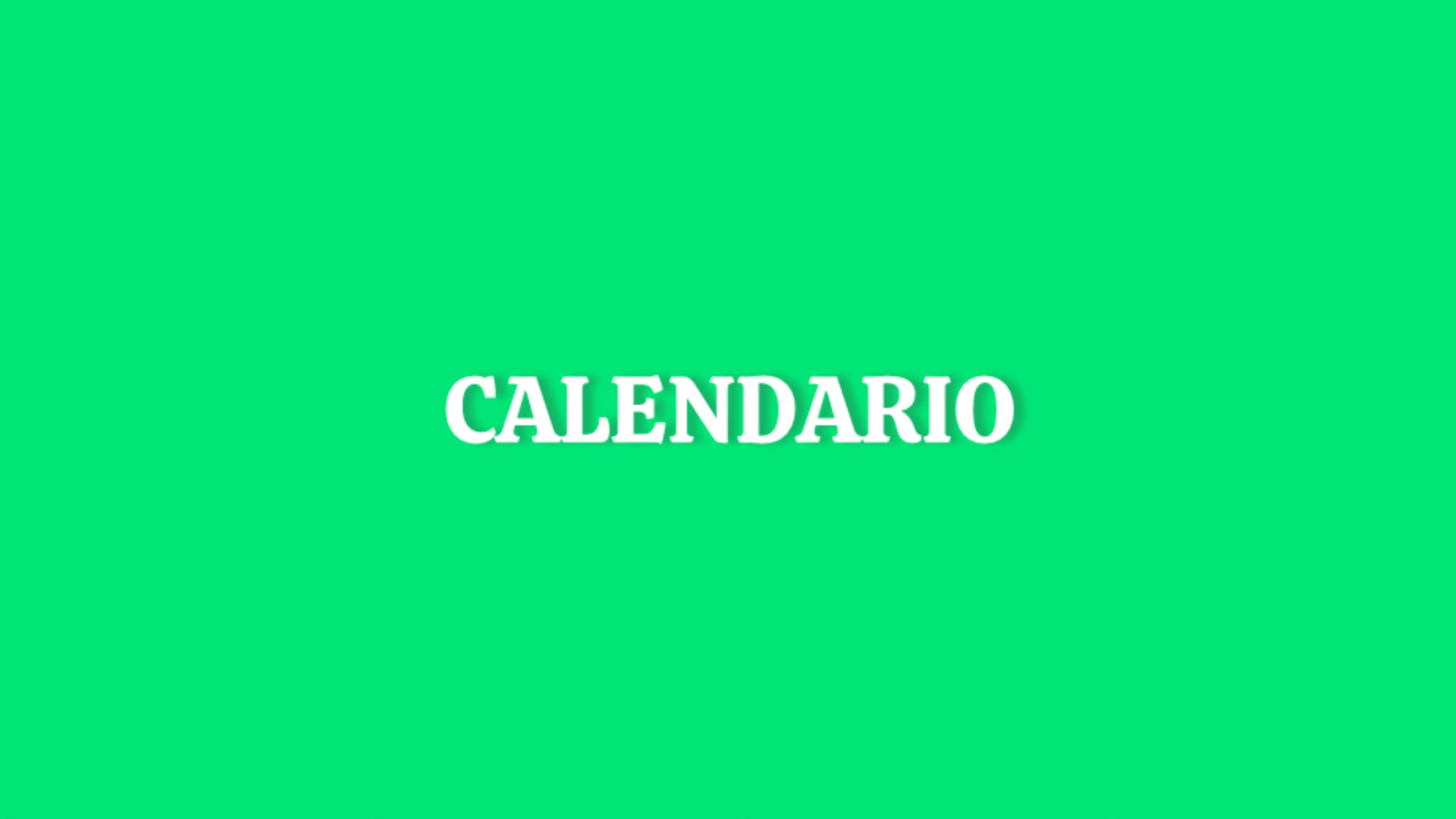 CALENDARIO