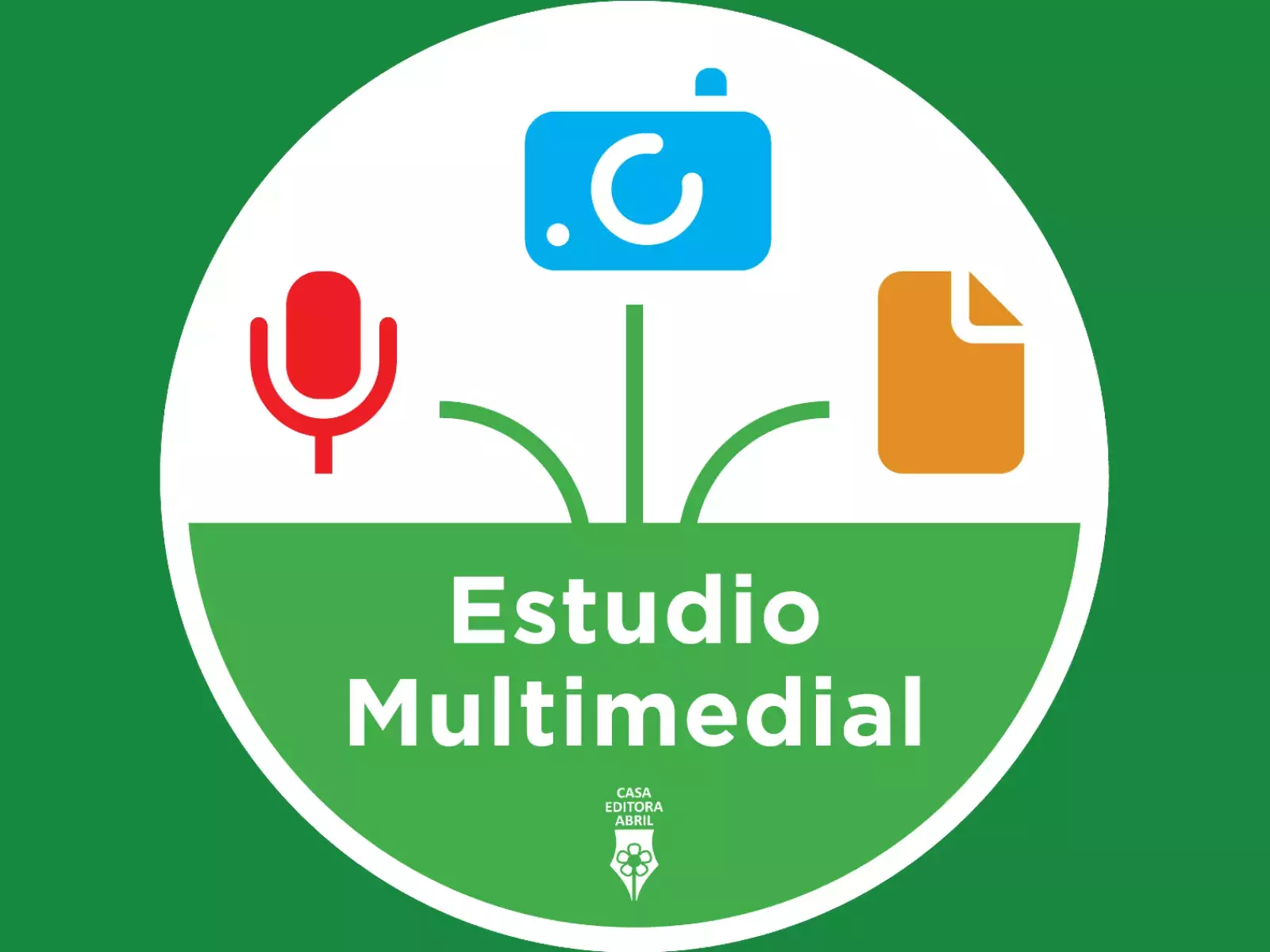 logo de estudio multimedial en la Casa Editora Abril 